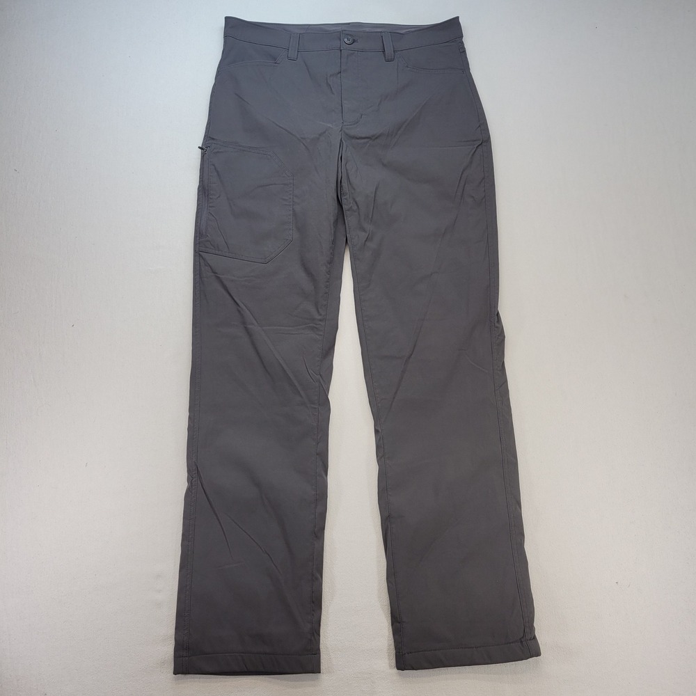 Eddie Bauer Tech Pant Mens 34x34 Gray Fleece Lined Outdoor Hiking 283947